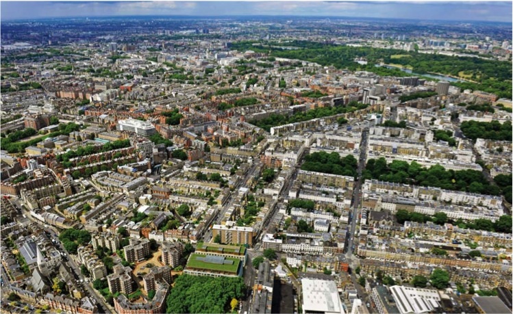 Ariel shot of Belgravia